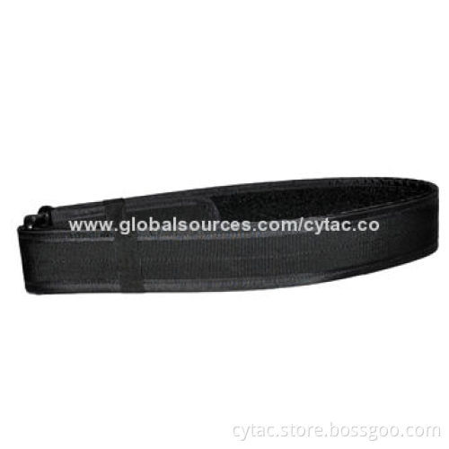 Double insurance and nexus buckle black nylon duty belt for police officer and military use